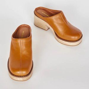 Intentionally Blank Tides Clog Mule Natural Sole - Caramel Size 9 NWOT